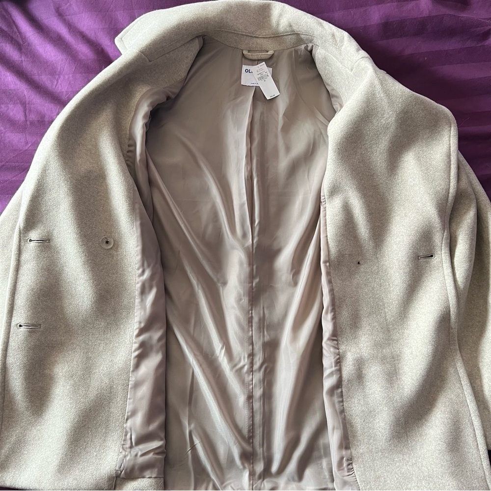 Old Navy Tan Women’s Pea Coat - New with Tags - Picture 4 of 6